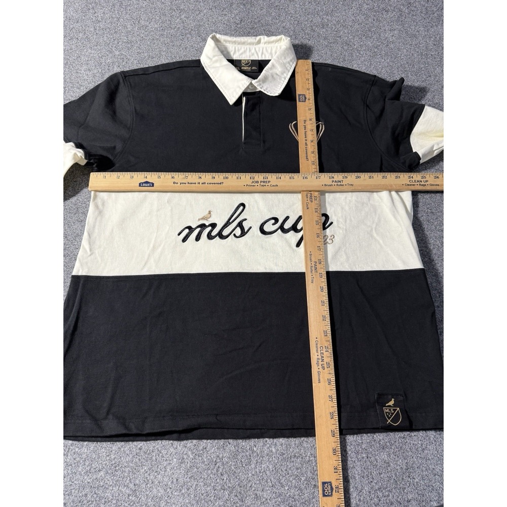 Staple MLS Cup 2023 Columbus Crew Men's Striped Rugby Polo Shirt Long‎ Sleeve XL - Picture 7 of 7